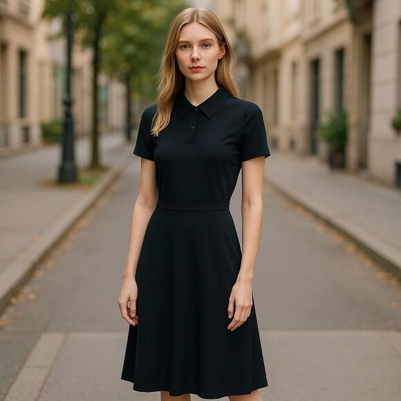 CHANEL Navy Back Cutout Dress - Picture 1 of 13